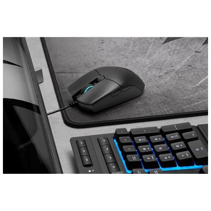 CORSAIR Souris Gamer KATAR PRO - LED RGB - 12400DPI, optique - Noire (