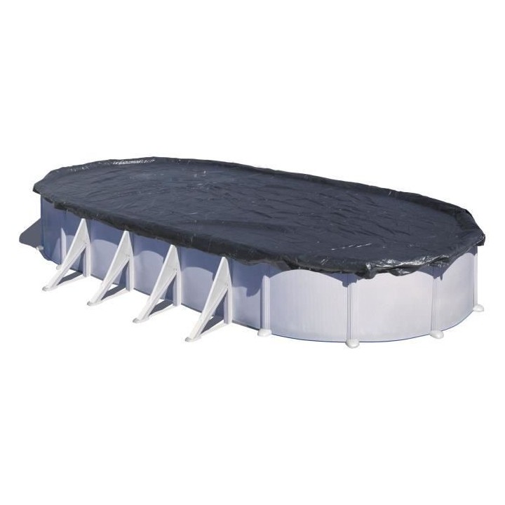 GRE - Bâche hiver de 120g/m² pour piscine ovale de 7,30m x 3,75m