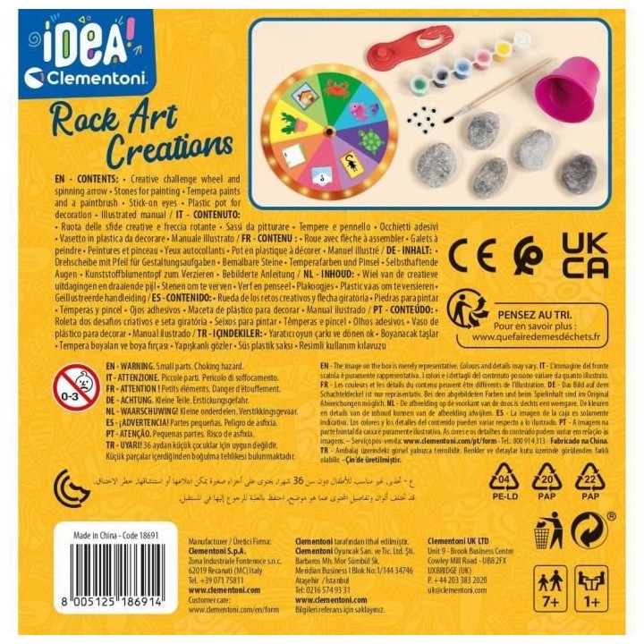 Jeu Clementoni - Créations galets - Loisirs créatifs - Peinture, gal