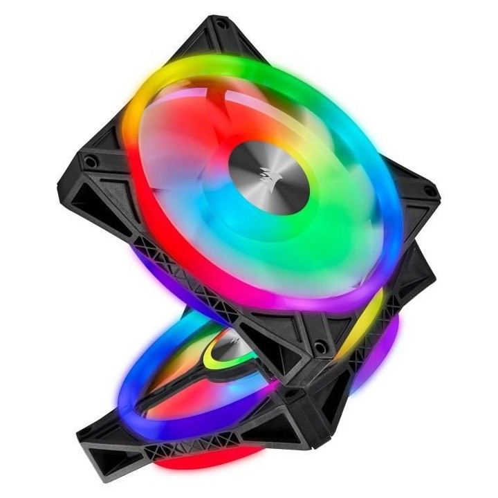 CORSAIR Lot de deux ventilateurs iCUE QL140 RGB - Diametre 140mm - Ave