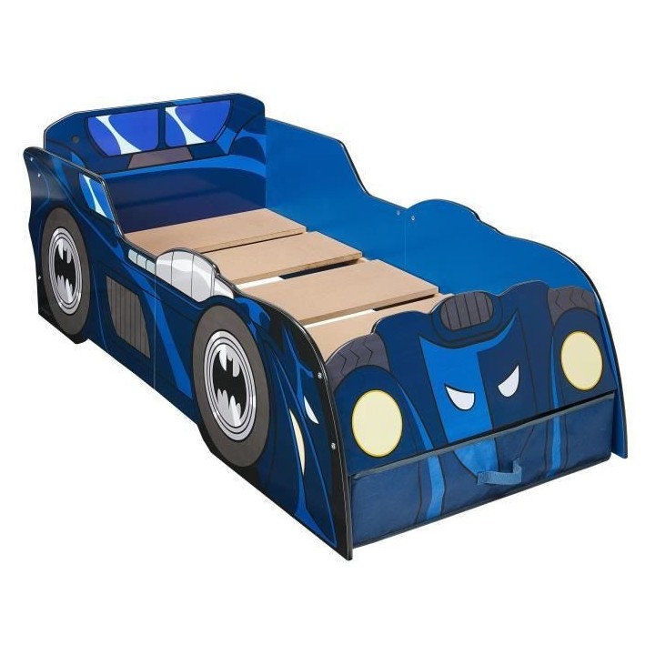 Batman Batmobile - Lit lumineux pour enfants avec rangement, pour mate