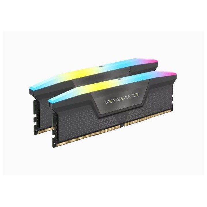 Mémoire RAM - CORSAIR - Vengeance RGB DDR5 - 32GB 2x16GB DIMM - 5200
