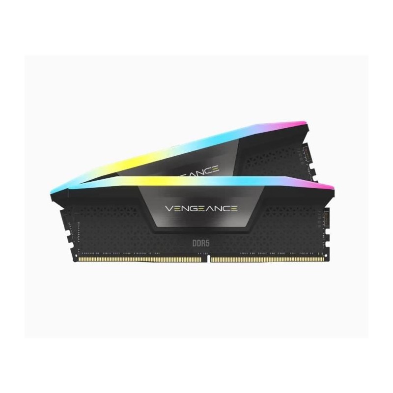 Mémoire RAM - CORSAIR - Vengeance RGB DDR5 - 32GB 2x16GB DIMM - 5600 MHz - 1,25V - Noir (CMH32GX5M2B5600C36K)