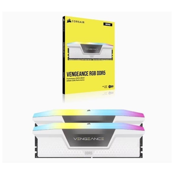 Mémoire RAM - CORSAIR - Vengeance RGB DDR5 - 32GB 2x16GB DIMM - 5600