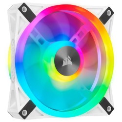 CORSAIR QL120 RGB Blanc, 120mm RGB LED Fan, Triple Pack + Node CORE (CO-9050104-WW)