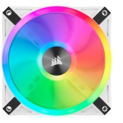 CORSAIR QL120 RGB Blanc, 120mm RGB LED Fan, Triple Pack + Node CORE (CO-9050104-WW)