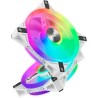 CORSAIR QL120 RGB Blanc, 120mm RGB LED Fan, Triple Pack + Node CORE (CO-9050104-WW)