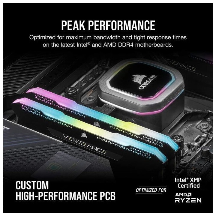 Mémoire RAM - CORSAIR - Vengeance RGB Pro SL DDR4 - 32GB 2x16GB DIMM