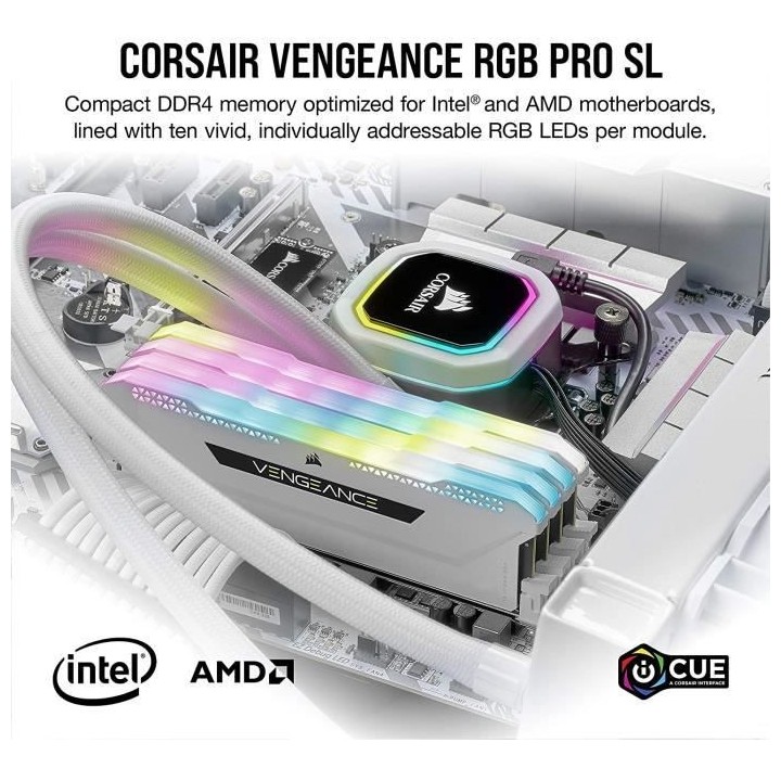 Mémoire RAM - CORSAIR - Vengeance RGB Pro SL DDR4 - 32GB 2x16GB DIMM