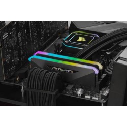 CORSAIR Mémoire Vengeance RGB RT 3200MHz 32GB (2x16GB) Dimm DDR4 Black for AMD Ryzen (CMN32GX4M2Z3200C16)