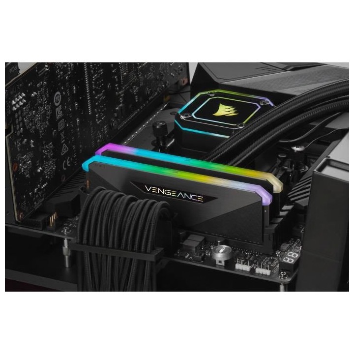 CORSAIR Mémoire Vengeance RGB RT 3200MHz 32GB (2x16GB) Dimm DDR4 Blac