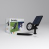 LUMISKY Pack de 2 Spots solaires extérieur étanches - 4 LEDs blanches - 200 Lm - Tete pivotante a 90°C