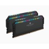 Mémoire RAM - CORSAIR - DOMINATOR PLATINUM RGB DDR5 - 32GB 2x16GB DIMM - 6200 MHz - 1,3V - Noir (CMT32GX5M2X6200C36)