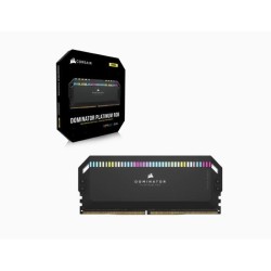 Mémoire RAM - CORSAIR - DOMINATOR PLATINUM RGB DDR5 - 32GB 2x16GB DIMM - 6200 MHz - 1,3V - Noir (CMT32GX5M2X6200C36)