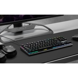 Clavier Gaming optique-mécanique - AZERTY - CORSAIR - K60 PRO TKL - Sans Pavé Numérique - Rétroéclairé RGB - Noir (CH-911D