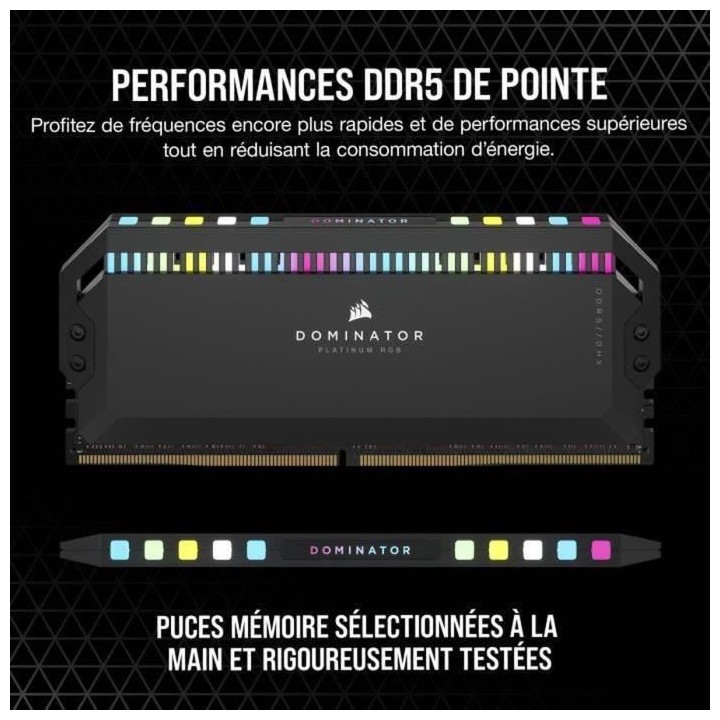 CORSAIR Dominator Platinum Rgb 32GB 2x16GB - DDR5 5600MHz - CAS36 - Bl