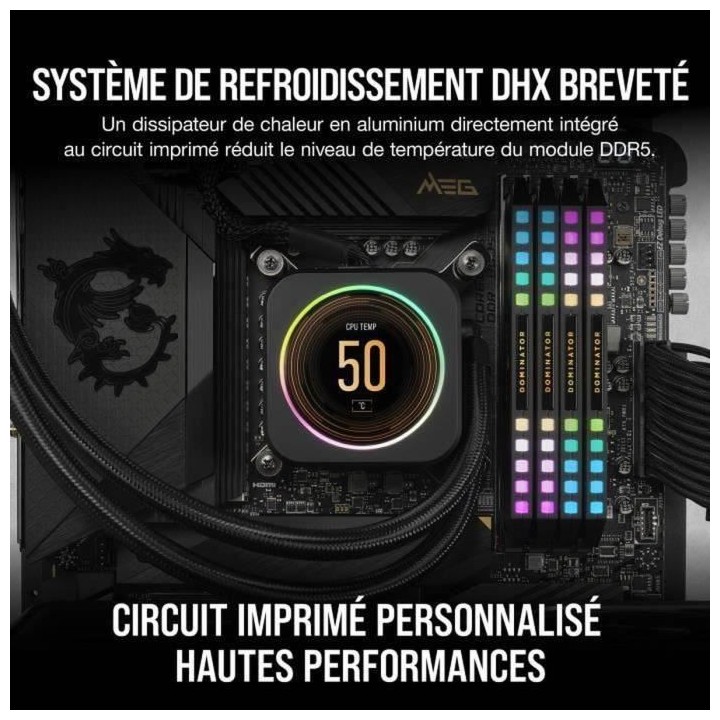 CORSAIR Dominator Platinum Rgb 32GB 2x16GB - DDR5 5600MHz - CAS36 - Bl