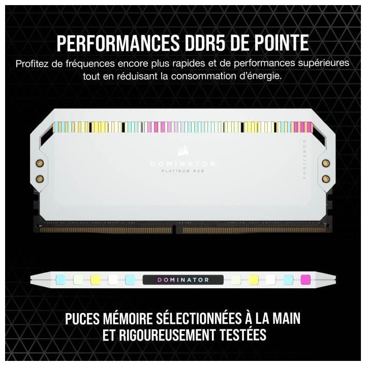 CORSAIR Dominator Platinum Rgb 32GB 2x16GB - DDR5 5600MHz - CAS36 - Bl