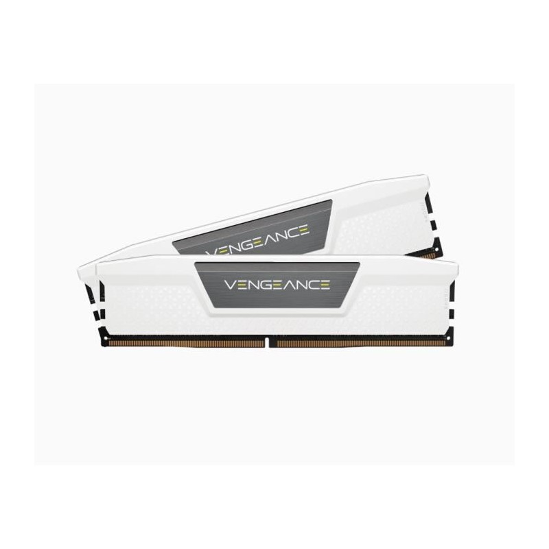 Mémoire RAM - CORSAIR - Vengeance DDR5 - 32GB 2x16GB DIMM - 5200 MHz - 1,25V - Blanc (CMK32GX5M2B5200C40W)