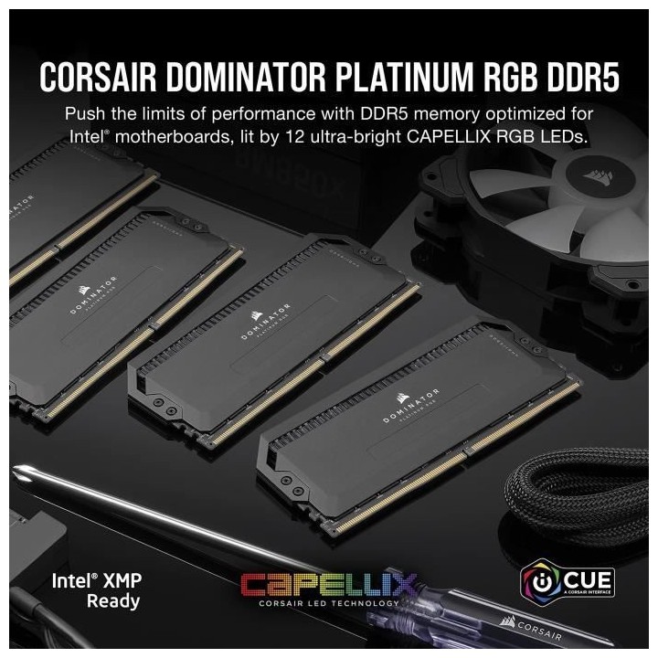 CORSAIR Dominator Platinum RGB DDR5 - 64GB 2x32GB DIMM - 5600MHz - Unb