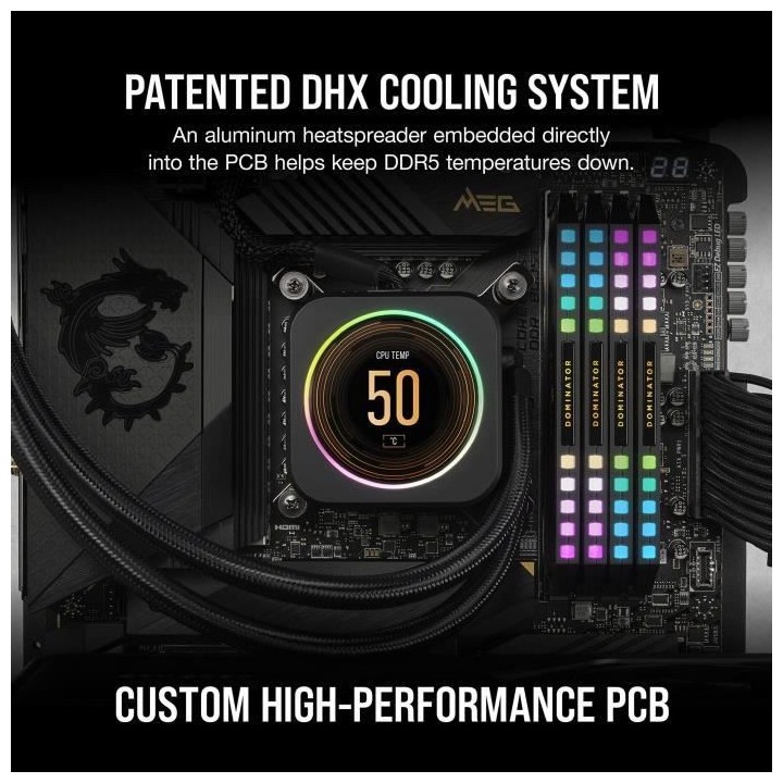 CORSAIR Dominator Platinum RGB DDR5 - 64GB 2x32GB DIMM - 5600MHz - Unb