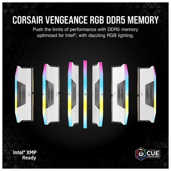 CORSAIR Vengeance RGB DDR5 - 32GB 2x16GB DIMM - 6000MHz - Unbuffered,