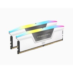 Mémoire RAM - CORSAIR - Vengeance RGB DDR5 - 32GB 2x16GB DIMM - 6000 MHz - 1,35V - Blanc (CMH32GX5M2D6000C36W)