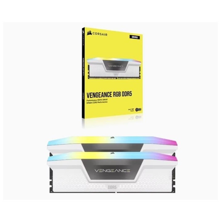 Mémoire RAM - CORSAIR - Vengeance RGB DDR5 - 32GB 2x16GB DIMM - 6000