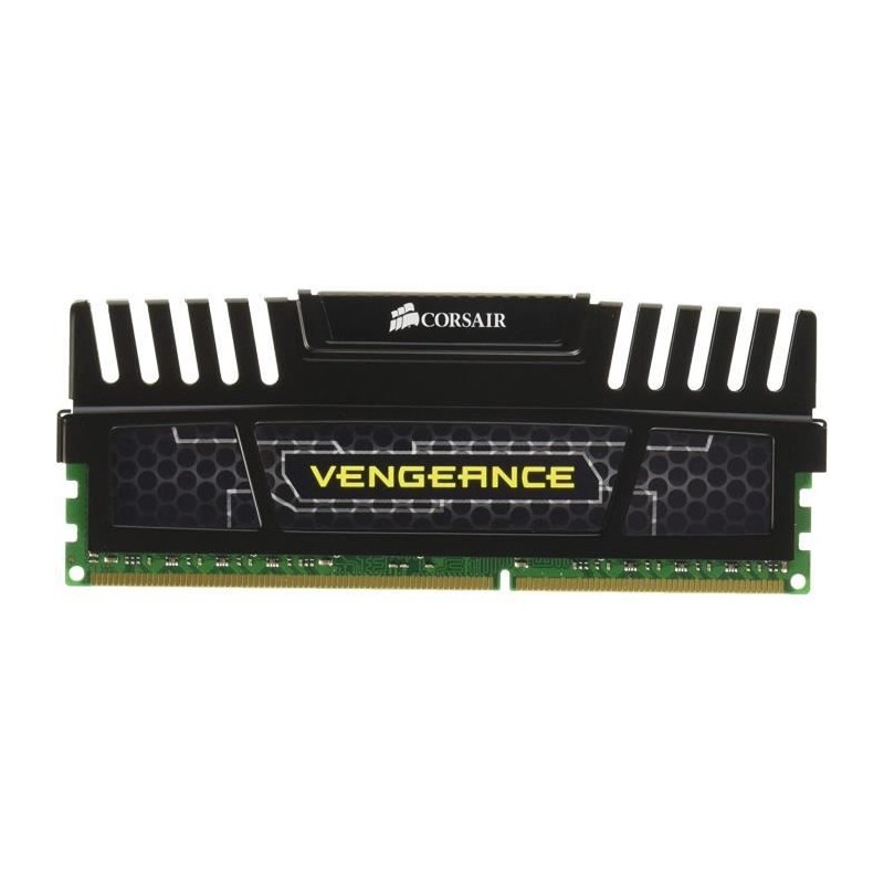 CORSAIR Mémoire PC DDR3 - VENGEANCE BLACK HEAT SPREADER - DIMM 8GB - 1600MHz - 10-10-10-27 1.5V (CMZ8GX3M1A1600C10)