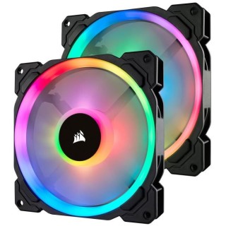 CORSAIR Lot de 2 ventilateurs LL140 RGB - Dual Light Loop LED 140mm -