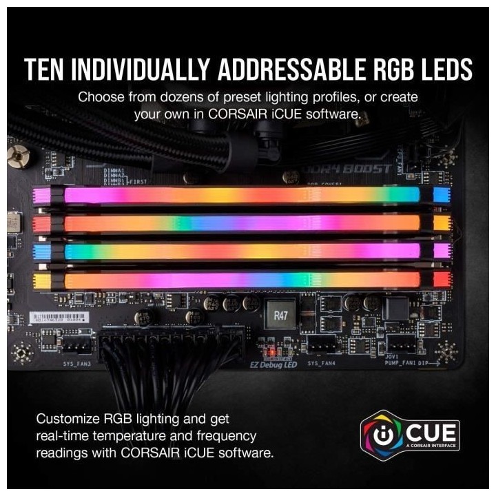 Mémoire RAM - CORSAIR - Vengeance RGB Pro Series DDR4 - 16GB 2x8GB DI