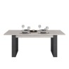 Table a manger rectangulaire CESAR - Décor Noir et Chene gris - 6 personnes - Style industriel - L 200 x P 78 x H 100 cm - PARI