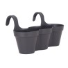 ARTEVASI Pot de fleurs pour balcon Capri Individ - 30,5 x 54 x H 28 cm - 11 L - Gris anthracite