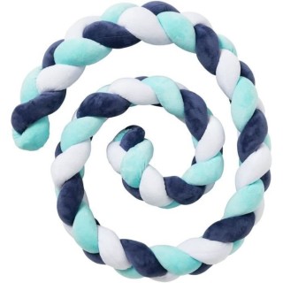 Tresse de décoration BABYCALIN - Coussin - Velours - 200 cm - Bleu -
