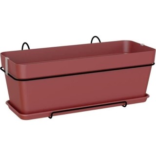 ARTEVASI - Kit Jardiniere capri 50cm v2 rouge foncé 50,2 x 28,5 x h20