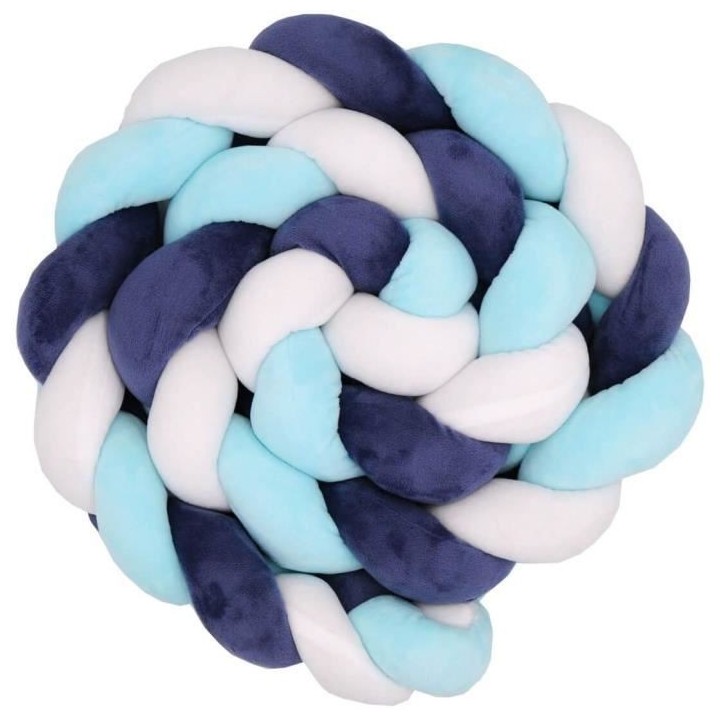 Tresse de décoration BABYCALIN - Coussin - Velours - 200 cm - Bleu -