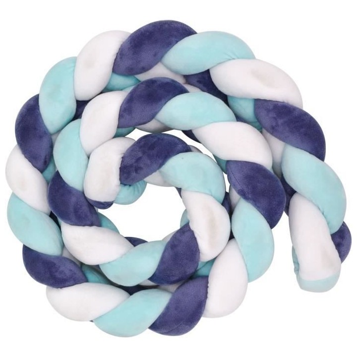 Tresse de décoration BABYCALIN - Coussin - Velours - 200 cm - Bleu -