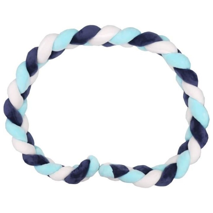 Tresse de décoration BABYCALIN - Coussin - Velours - 200 cm - Bleu -