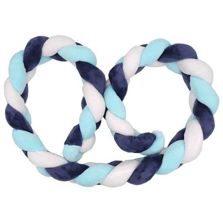 Tresse de décoration BABYCALIN - Coussin - Velours - 200 cm - Bleu -