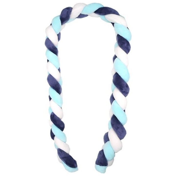 Tresse de décoration BABYCALIN - Coussin - Velours - 200 cm - Bleu -