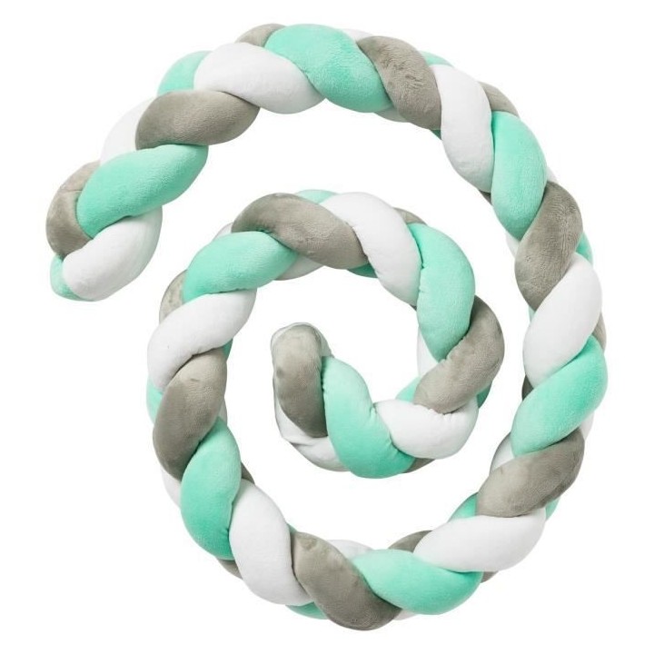 Tresse de décoration BABYCALIN - Coussin - Velours - 200 cm - Vert et