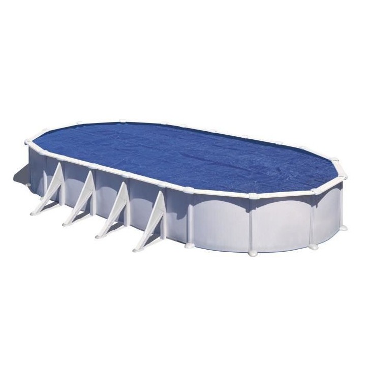 GRE - Bâche été a bulles de 180 µ pour piscine ovale de 7,30m x 3,