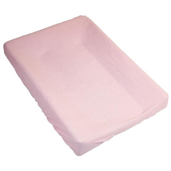 BABYCALIN Housse matelas a langer élastiquée rose