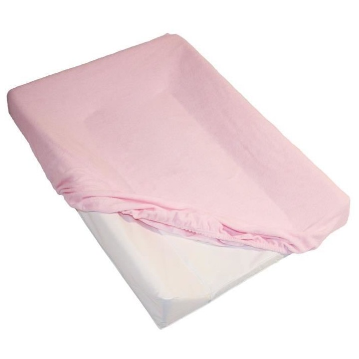 BABYCALIN Housse matelas a langer élastiquée rose