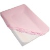 BABYCALIN Housse matelas a langer élastiquée rose