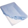 BABYCALIN Housse matelas a langer élastiquée bleu