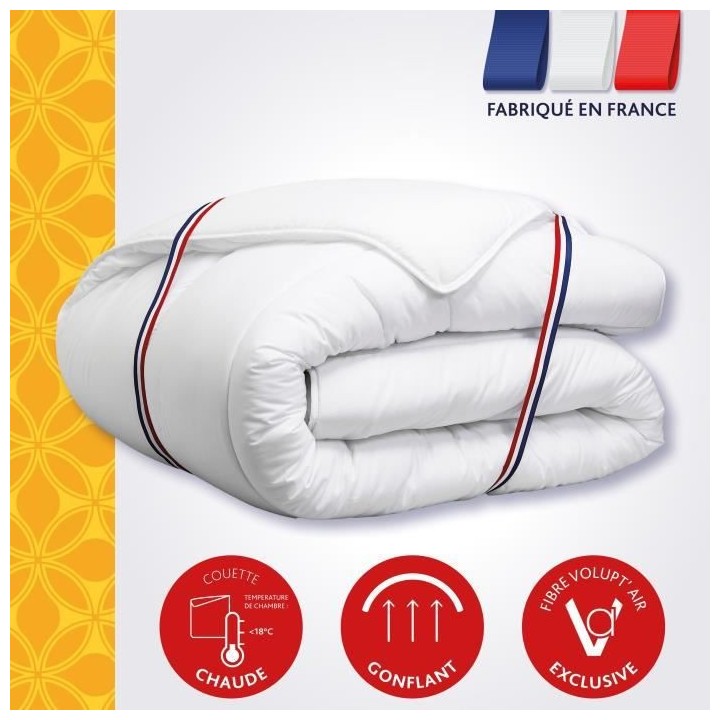 Couette VANCOUVER DODO - 140x200 cm - Ultra tempérée - Fabriqué en