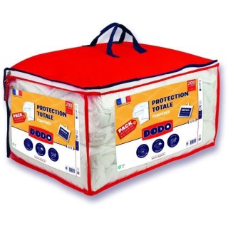 Pack Protection : Couette 220x240 cm + Taie d'oreiller + 1 Protege ore