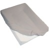 BABYCALIN Housse matelas a langer élastiquée taupe