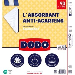 Protege matelas absorbant - 90x190 cm - Coton - Anti acariens